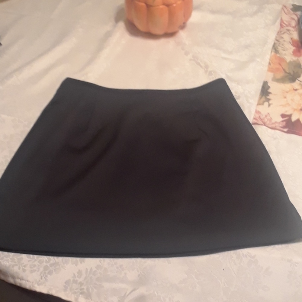 Black mini skirt